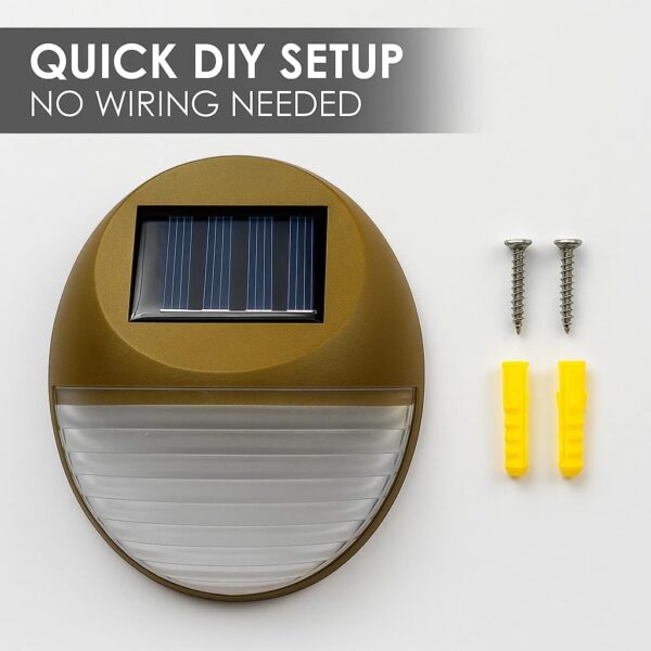 Solar Fence Light with Screws and Plugs – No Wiring Needed – Quick DIY Setup