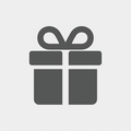 Mystery Box icon – flat black gift box outline for surprise offers