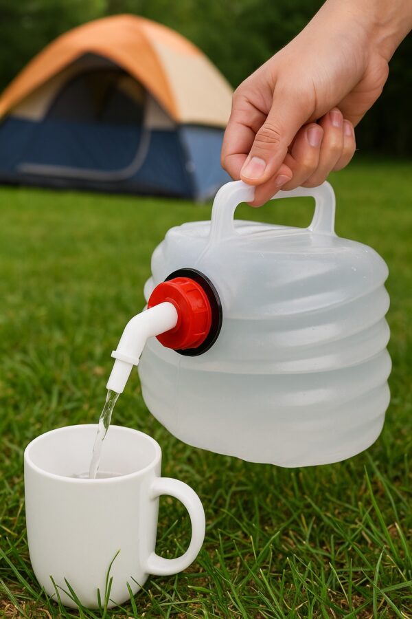 2-Pack – 5L Folding Water Canisters with Tap – Portable BPA-Free Camping Containers - Image 2