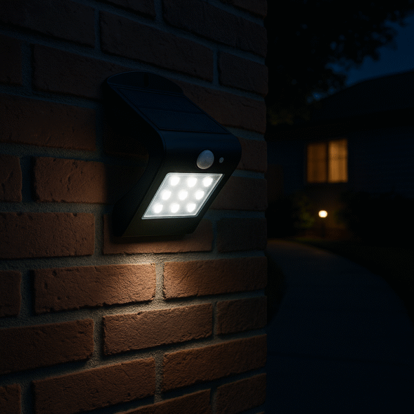 Solar Flood Light with PIR Motion Sensor – 12 LED Outdoor Security Wall Light - Image 3