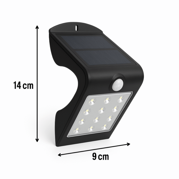 Solar Flood Light with PIR Motion Sensor – 12 LED Outdoor Security Wall Light - Image 6