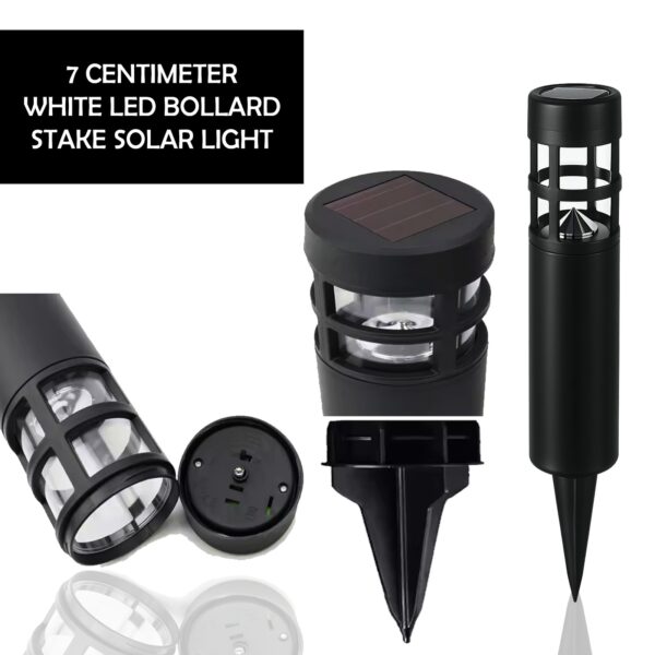 6PCS Solar Bollard Stake Lights – Outdoor LED Pathway Garden Post Lamps - Image 2