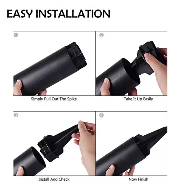 6PCS Solar Bollard Stake Lights – Outdoor LED Pathway Garden Post Lamps - Image 7